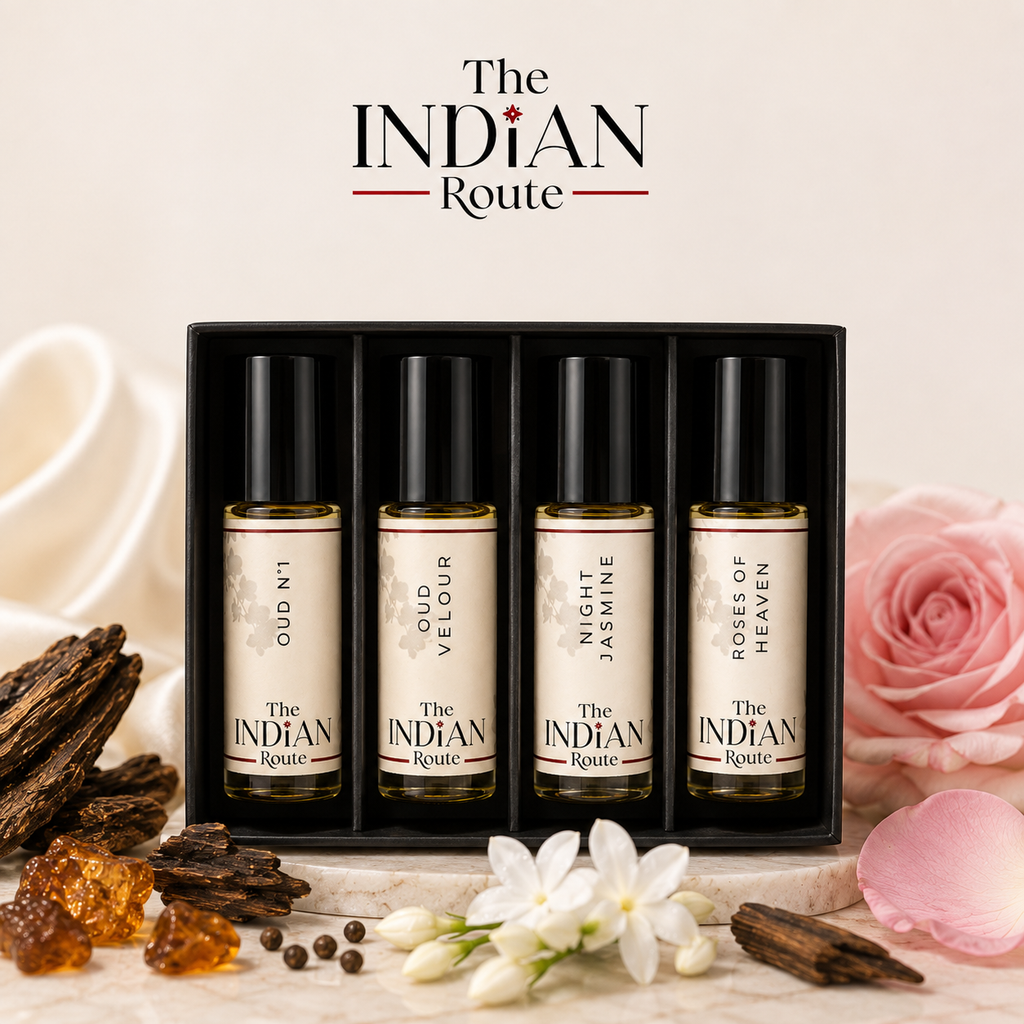 Gift Set Attar- Set Of 4 (5ml each) Oud No 1,  Night Queen , Roses Of Heaven, Oud Velour