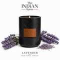 Lavender | Marble Black Candle | Soy Wax Candle