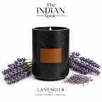 Lavender | Marble Black Candle | Soy Wax Candle