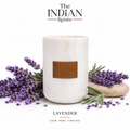 Lavender | Marble White Candle | Soy Wax Candle
