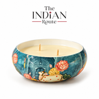 Vanilla | Metal Painted Urli Candle | Soy Wax Candle