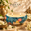 Mogra | Metal Painted Urli Candle | Soy Wax Candle