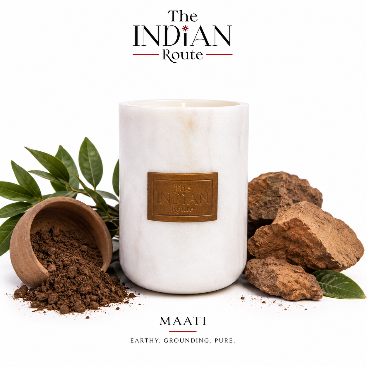 Maati | Marble White Candle | Soy Wax Candle