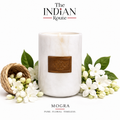 Mogra | Marble White Candle | Soy Wax Candle