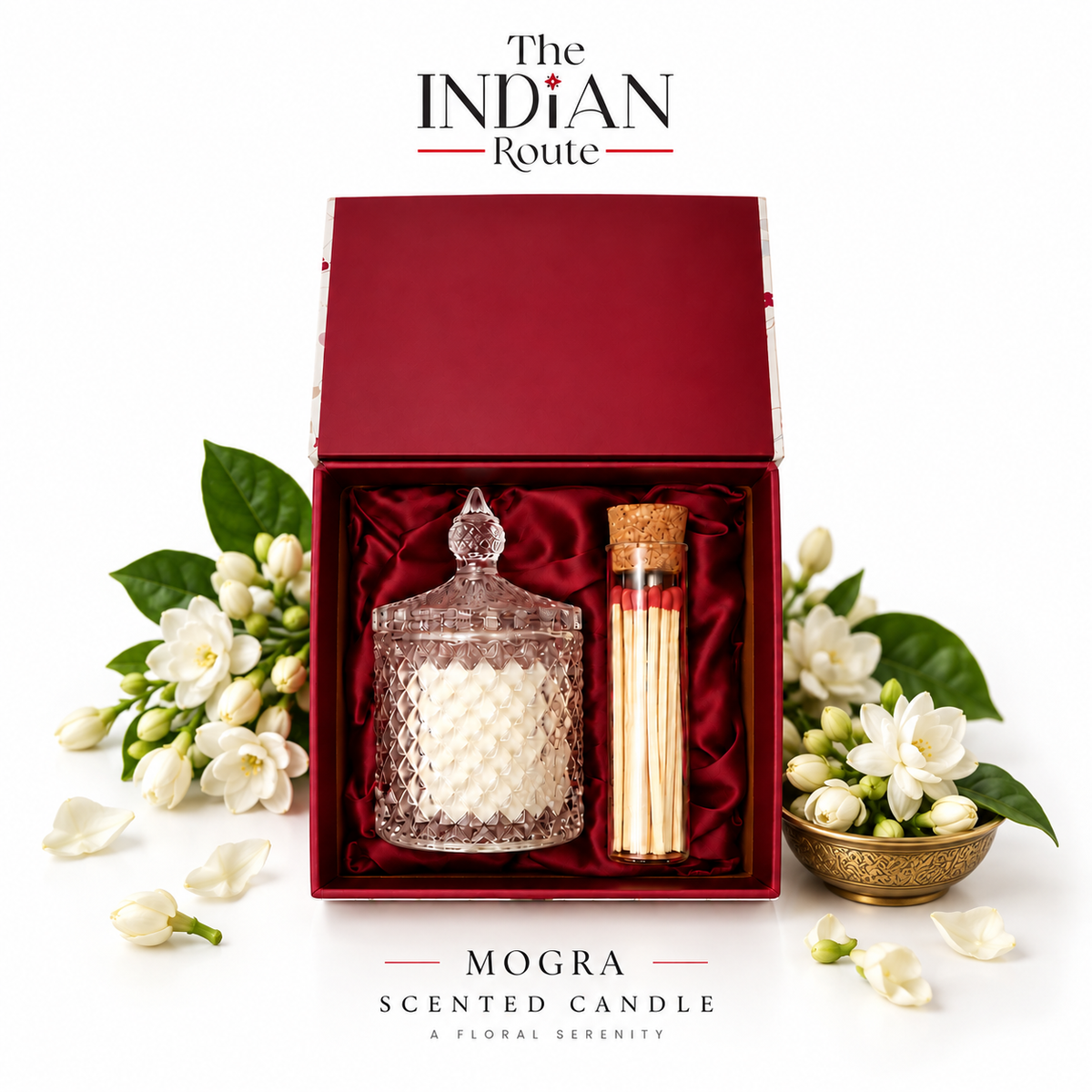 Mogra | Crystal Jar Candle Gift Set