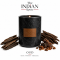 Oud | Marble Black Candle | Soy Wax Candle