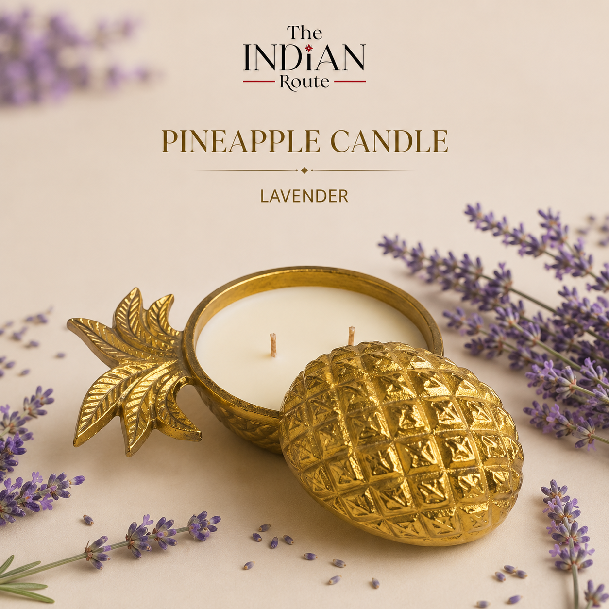 Lavender | Pineapple Metal Candle