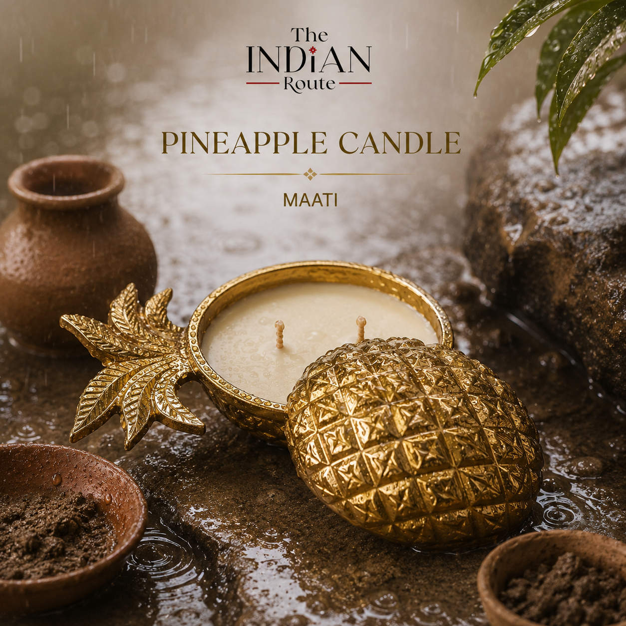 Maati | Pineapple Metal Candle